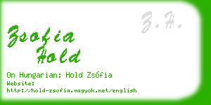 zsofia hold business card